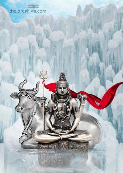 Lord Shiva And Nandi Metal Idol Mobile Wallpaper Free Download