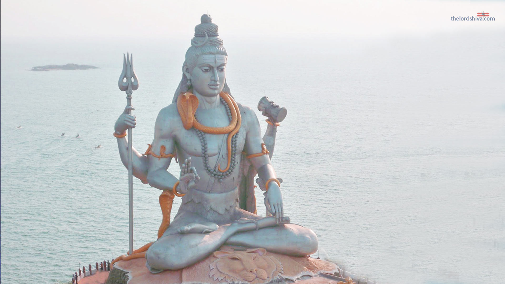 Shiva Idol With Maa Gange In Background image
